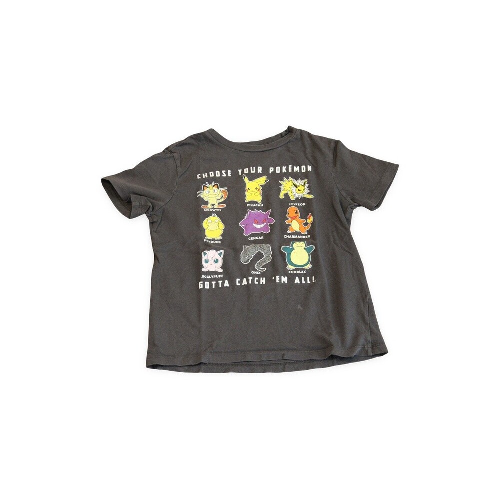 Old Navy Pokemon Size 6 Dark Gray Kids T-Shirt Graphic Tee